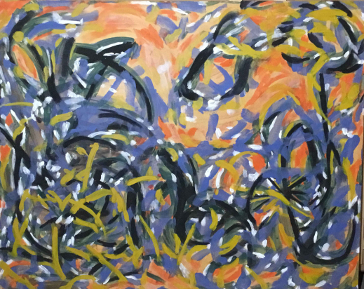 Eon (von griech. „tò eón“ – „das Seiende / das, was ist“): 1986, Tempera auf Leinwand, 160 x 180 cm